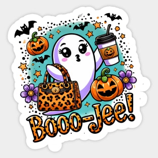 Funny Halloween Ghost Boo jee, Pumpkin Sticker